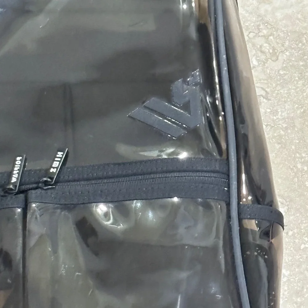Himz Warrior Transparent Black PVC Backpack Men Stadium Approved Bag